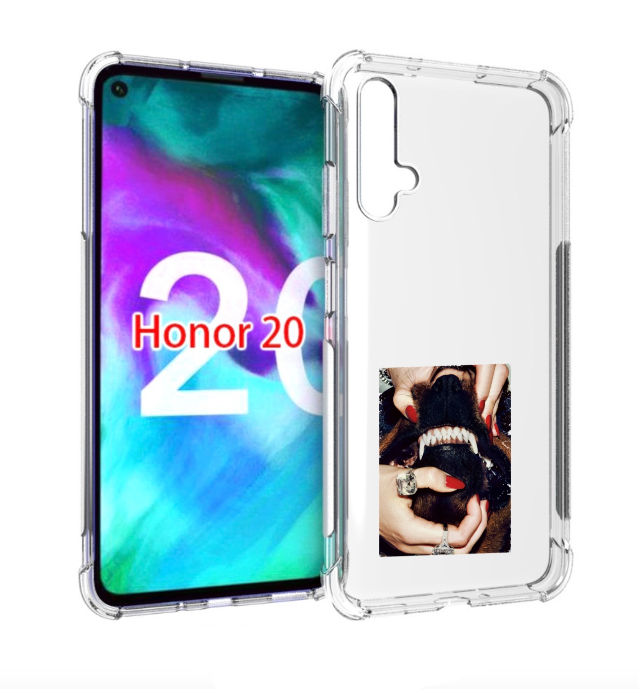 

Чехол бампер MyPads маникюр для Honor 20., Прозрачный, Tocco