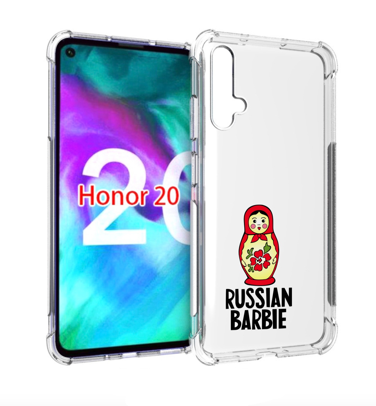 

Чехол бампер MyPads матрешка для Honor 20., Прозрачный, Tocco