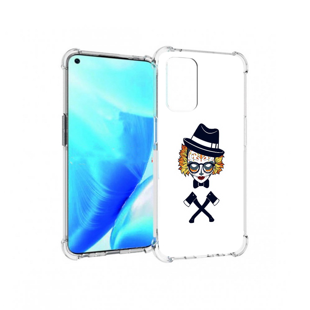

Чехол MyPads Tocco для OnePlus Nord N200 5G девушка в маске с топорами рисунок, Прозрачный, Tocco