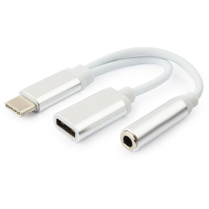 

Адаптер Type-Cm - Type-Cf + Jack3.5 F Cablexpert CCA-UC3.5F-02-W