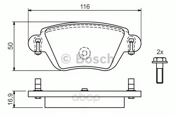 Тормозные колодки Bosch задние дисковые 986424671 2597₽