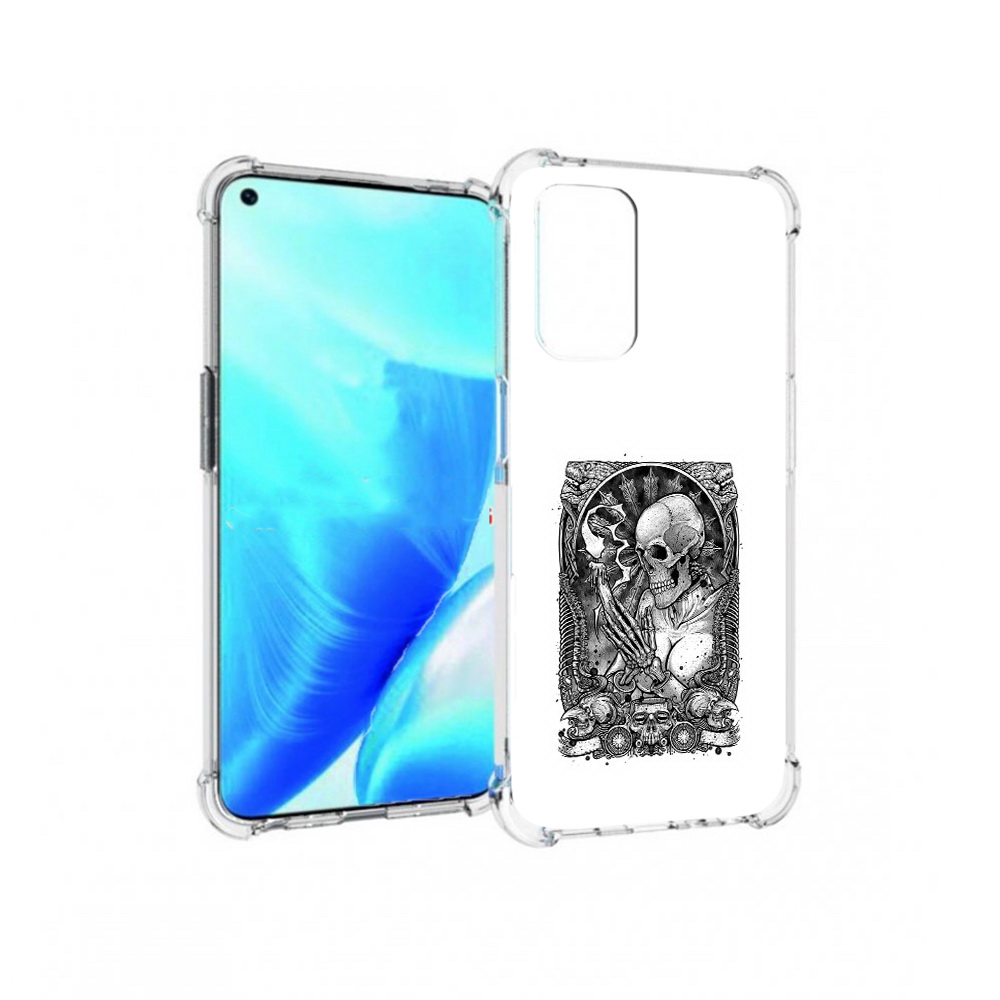 

Чехол MyPads Tocco для OnePlus Nord N200 5G девушка скелет (PT227046.132.316), Прозрачный, Tocco
