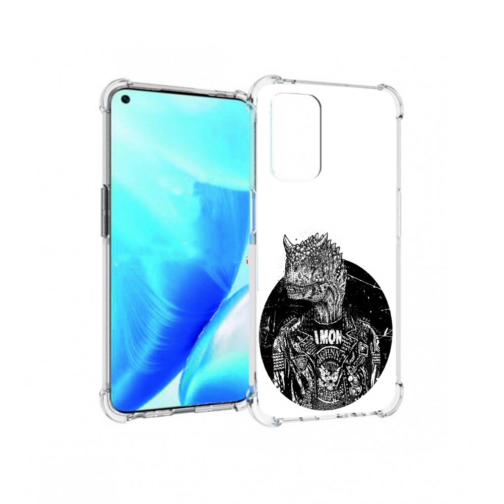 

Чехол MyPads Tocco для OnePlus Nord N200 5G динозавр в куртке (PT227046.132.328), Прозрачный, Tocco