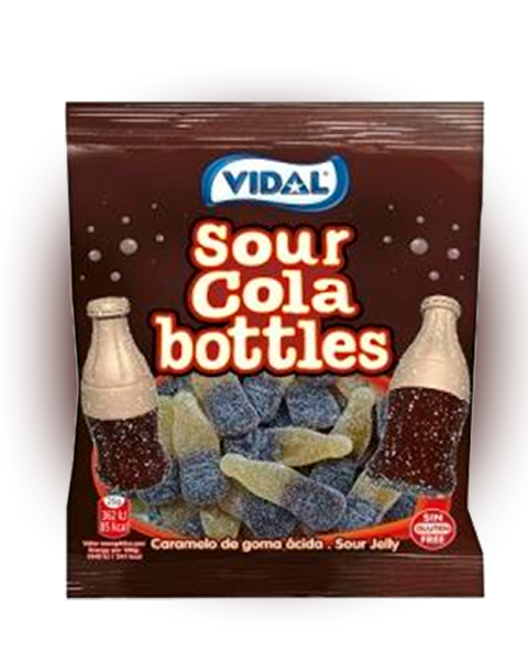 

Мармелад Vidal Бутылочки Кола кислые 100 гр Упаковка 14 шт