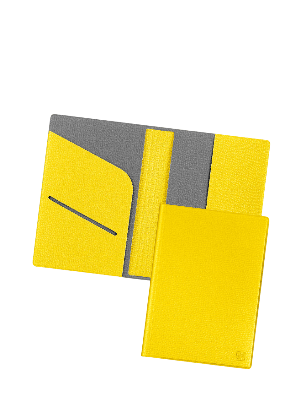 Обложка для паспорта унисекс Flexpocket KOP-01 желто-серая