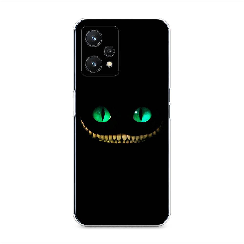 

Силиконовый чехол "Зеленоглазый чеширский кот" на Realme 9 5G, Зеленый;черный