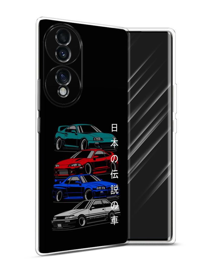 

Чехол Awog на Honor 70 "JDM Legend cars", Разноцветный, 6108250-5