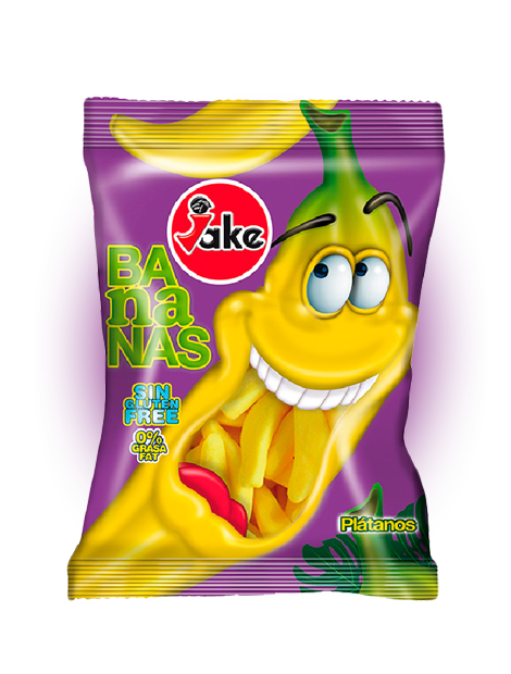 Жевательный мармелад Jake Бананы в сахаре 100 гр Упаковка 12 шт