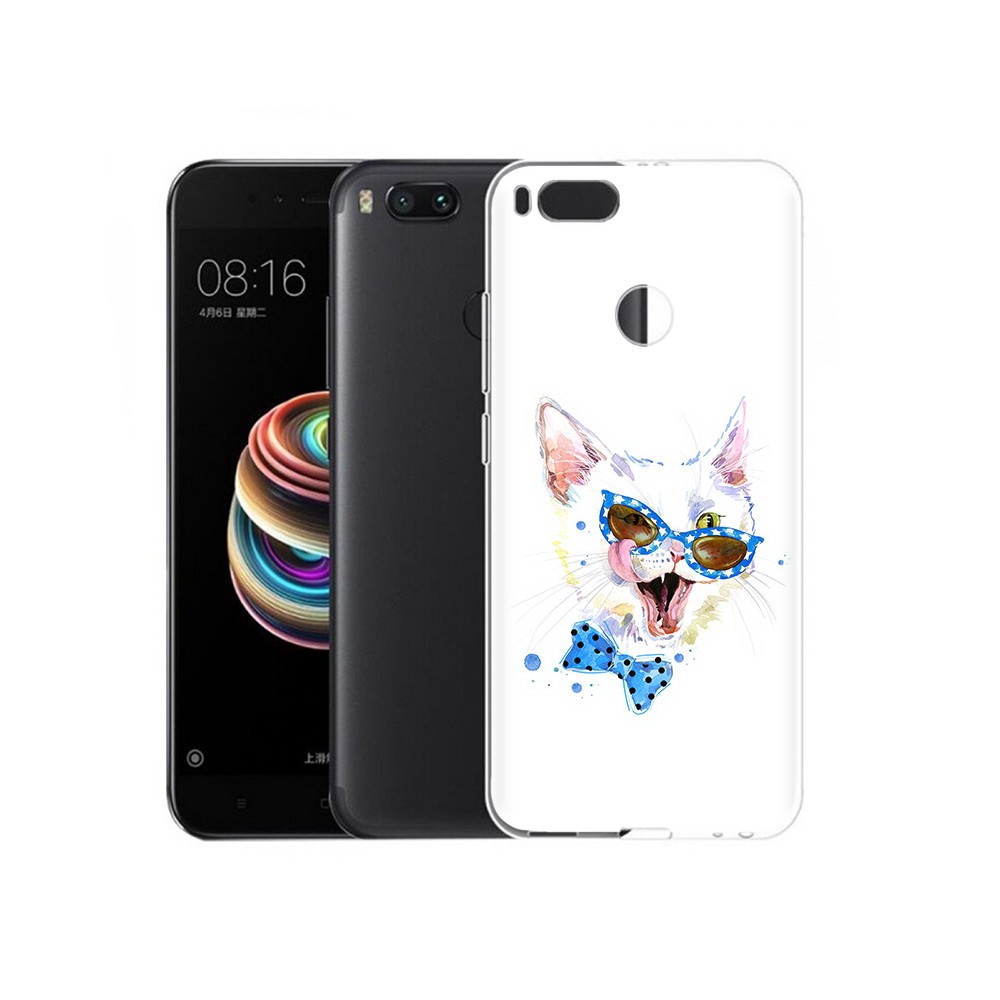 

Чехол MyPads Tocco для Xiaomi Mi 5X белый кот (PT75177.336.229), Прозрачный, Tocco