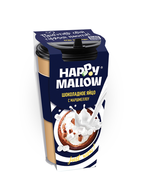 Яйцо шоколадное Happy Mallow с маршмеллоу 70 гр Упаковка 12 шт