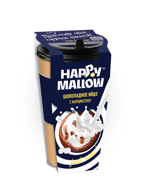 фото Яйцо шоколадное happy mallow с маршмеллоу 70 гр упаковка 12 шт