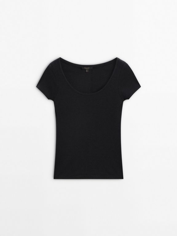 

Футболка женская Massimo Dutti 6852/578 серая M, Серый, 6852/578
