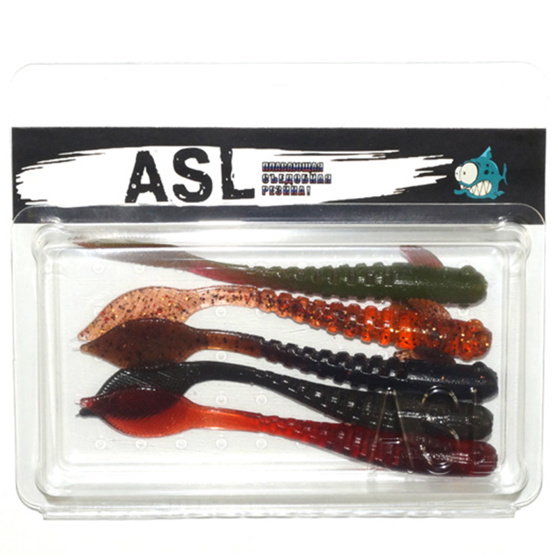 

Силиконовая приманка ASL Вьюн цв. mix-2 L-7,5см 7шт/уп, Вьюн