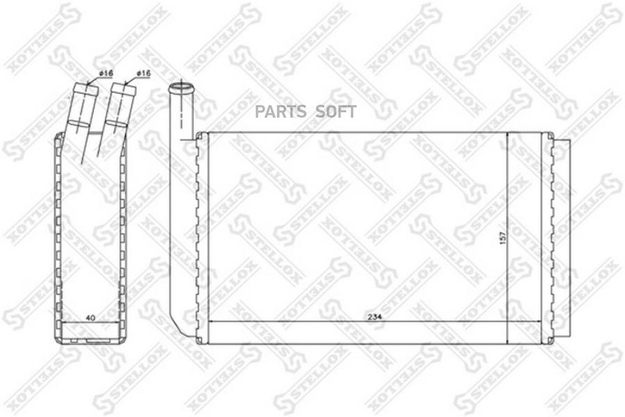 

STELLOX Радиатор печки STELLOX 1035018sx