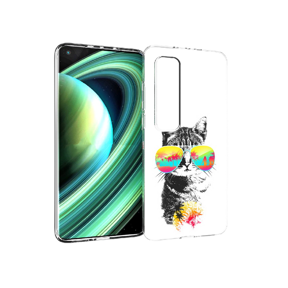 

Чехол MyPads Tocco для Xiaomi Mi 10 Ultra крутой кот (PT156404.264.425), Прозрачный, Tocco