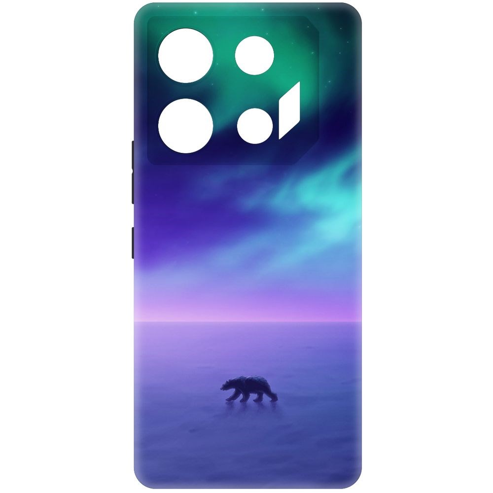 Чехол-накладка Krutoff Soft Case Северное Сияние для Infinix GT 10 Pro черный