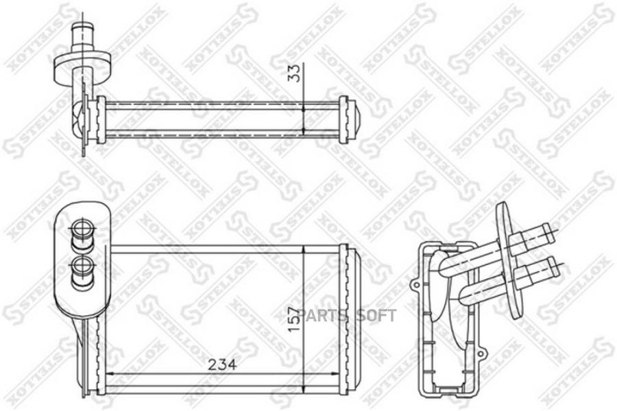 STELLOX Радиатор печки STELLOX 1035019sx