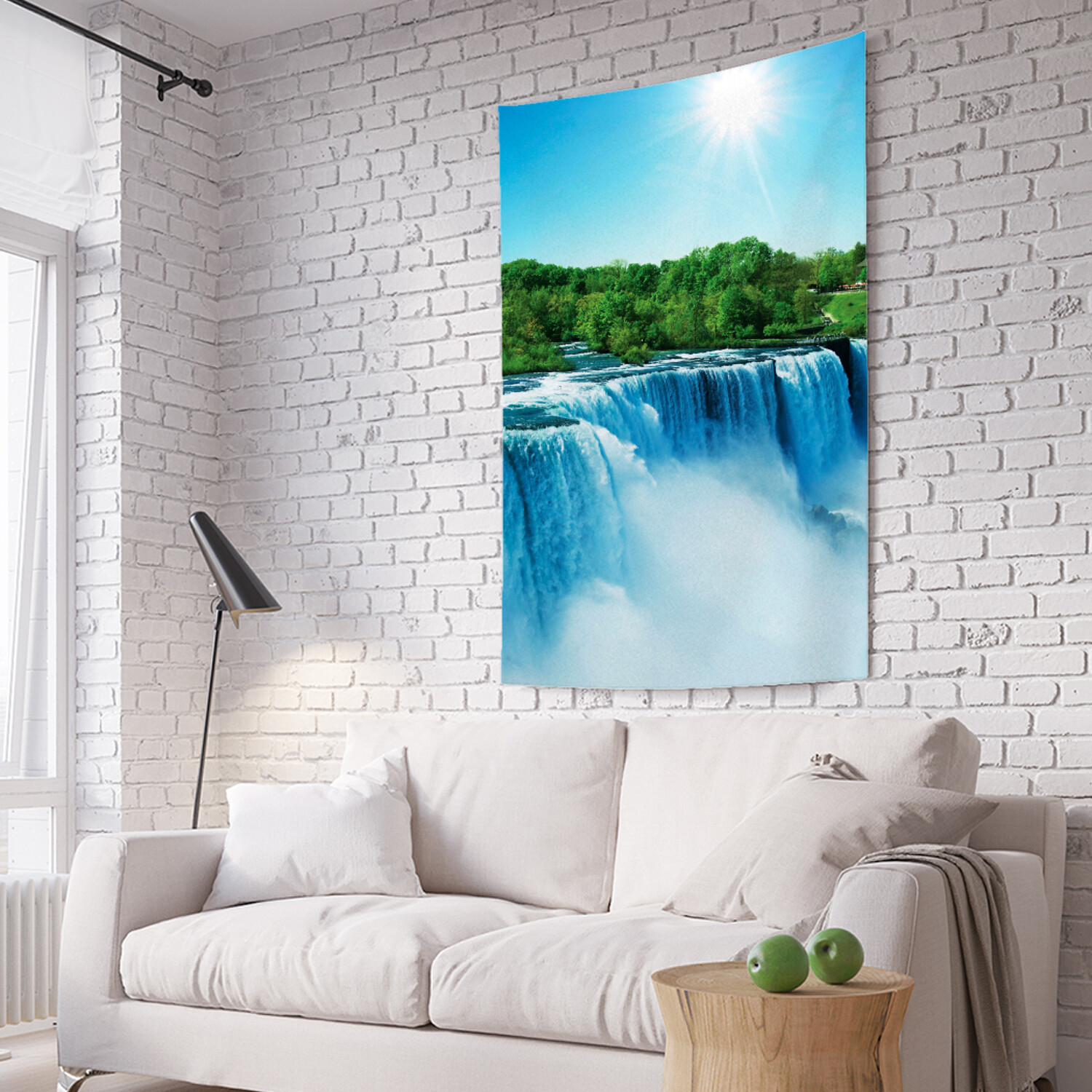 

Вертикальное фотопанно на стену JoyArty Солнечный день у водопада 150x200 см, Солнечный день у водопада