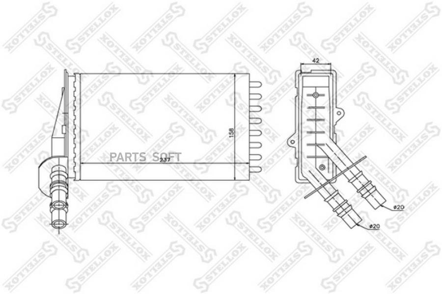 STELLOX Радиатор печки STELLOX 1035043sx