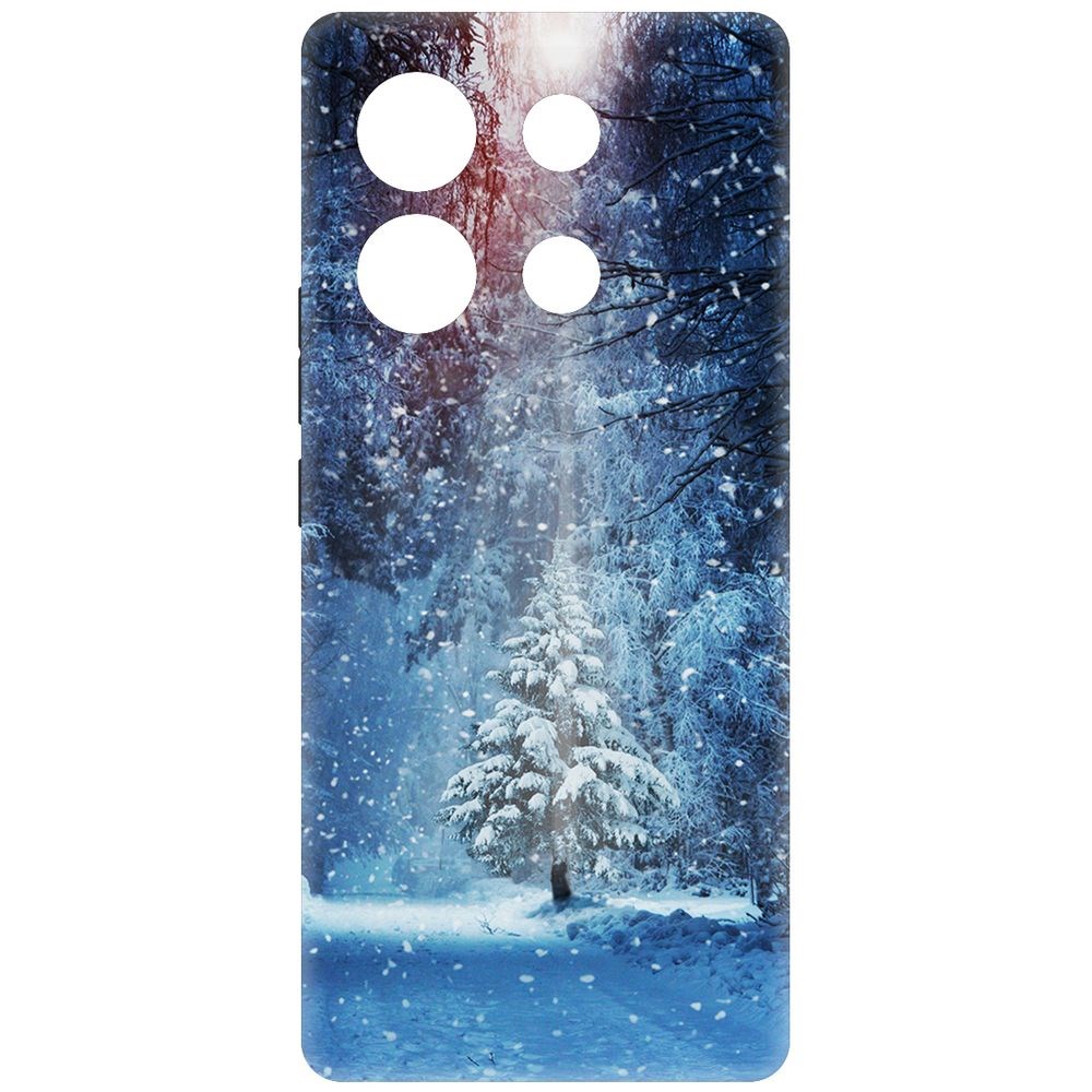 

Чехол-накладка Krutoff Soft Case Лесная ель для Infinix Zero 30 5G черный