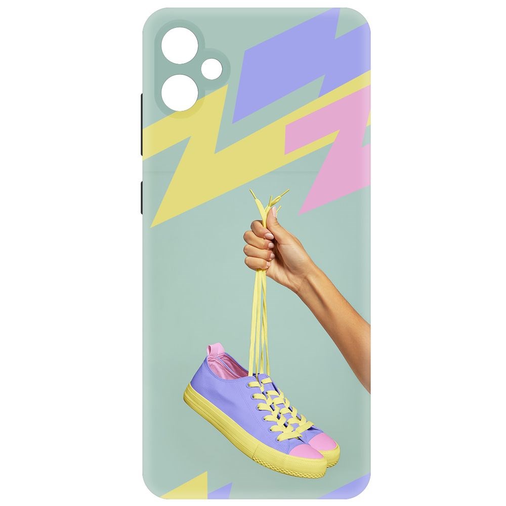 

Чехол-накладка Krutoff Soft Case Кроссовки женские Цветные для Samsung Galaxy A05 черный