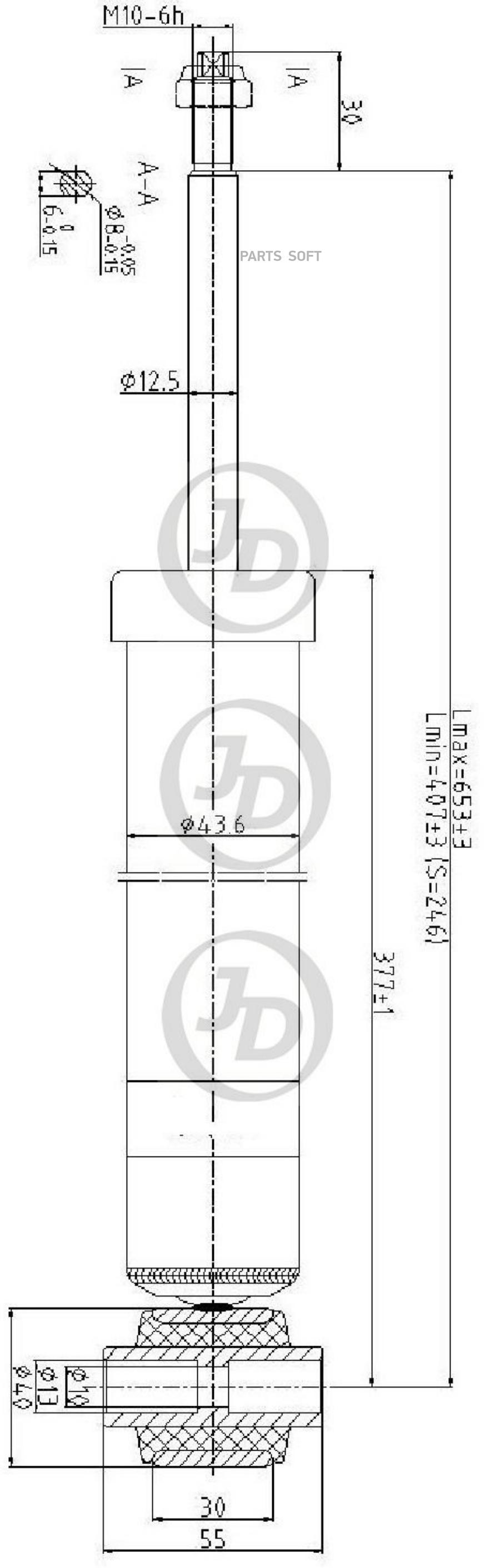 

Амортизатор Газомасляный Задний /349066/ Just Drive арт. JAA0247