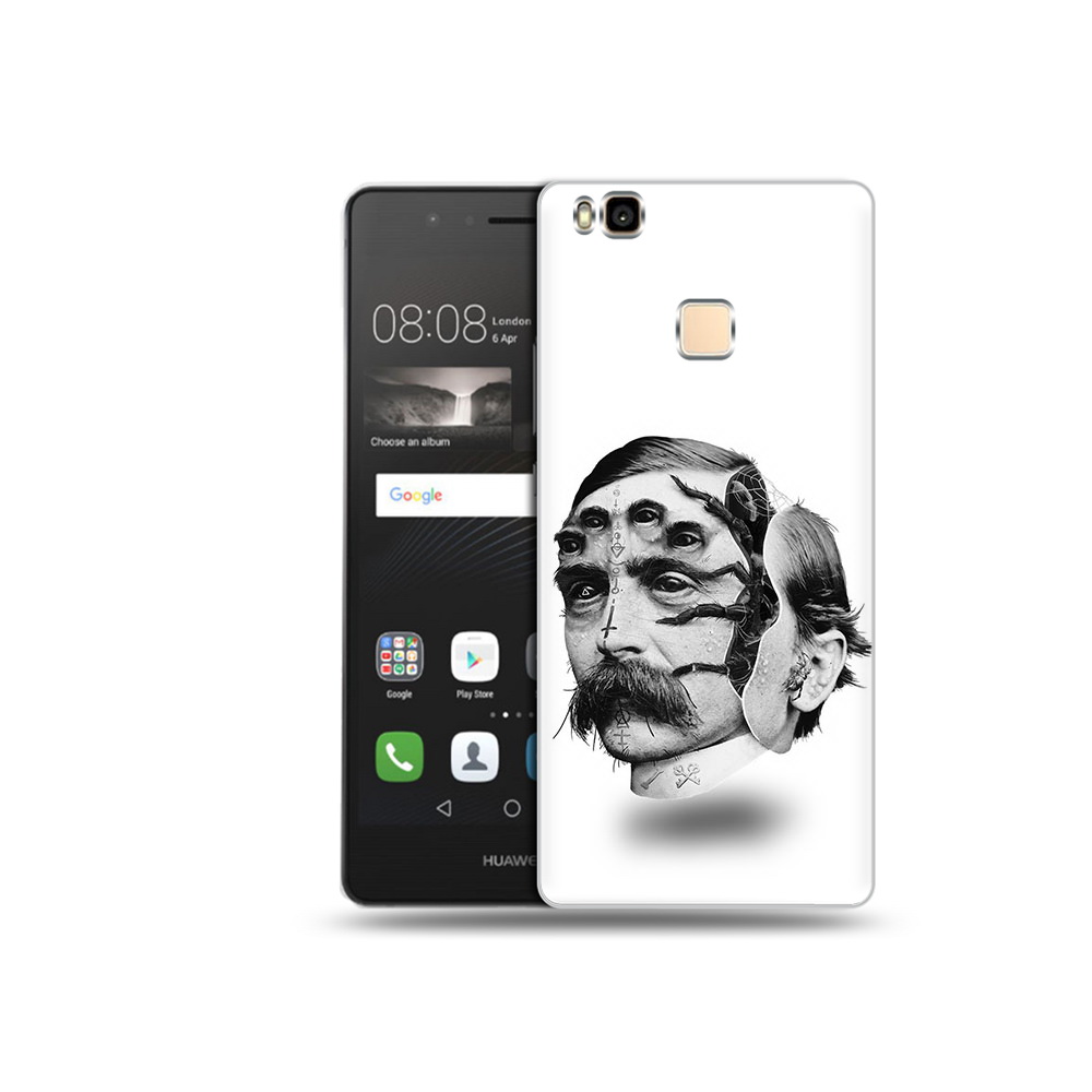 

Чехол MyPads Tocco для Huawei P9 Lite страшное лицо мужчины (PT74547.57.629), Прозрачный, Tocco