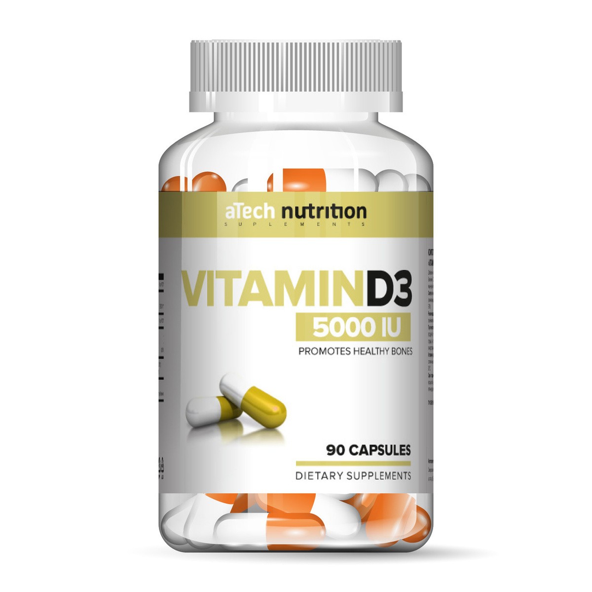 Купить Витамин D3 aТech Nutrition 5000 МЕ капсулы 90 шт., aTech Nutrition