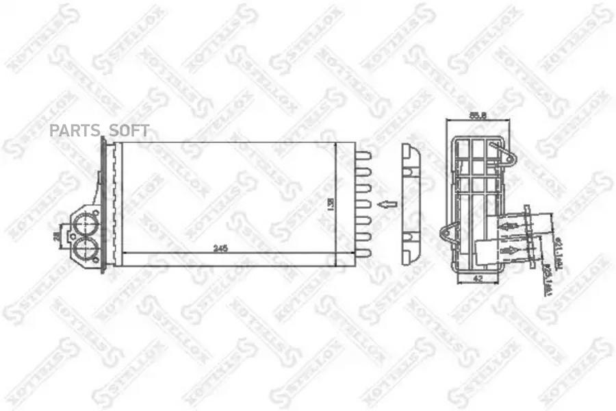 

STELLOX Радиатор печки STELLOX 1035047sx