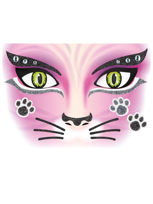 Наклейки для лица Face Art HERMA Pink Cat 15310