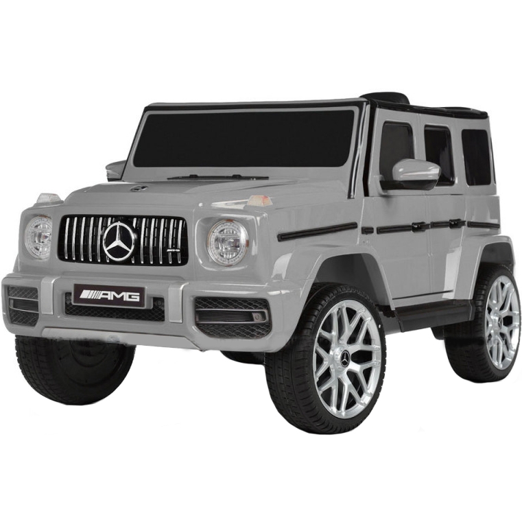 Электромобиль RIVERTOYS Mercedes-AMG G63 4WD K999KK с дист. управл., серебристый глянец электромобиль rivertoys mercedes amg g63 4wd k999