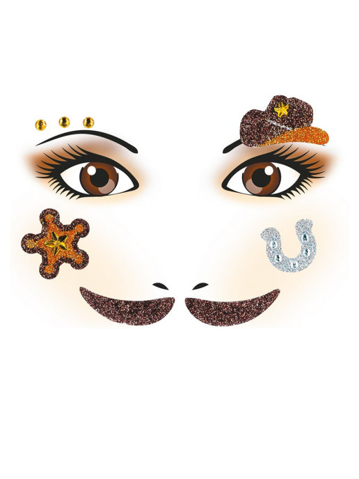 Наклейки для лица Face Art HERMA Cowboy 15315