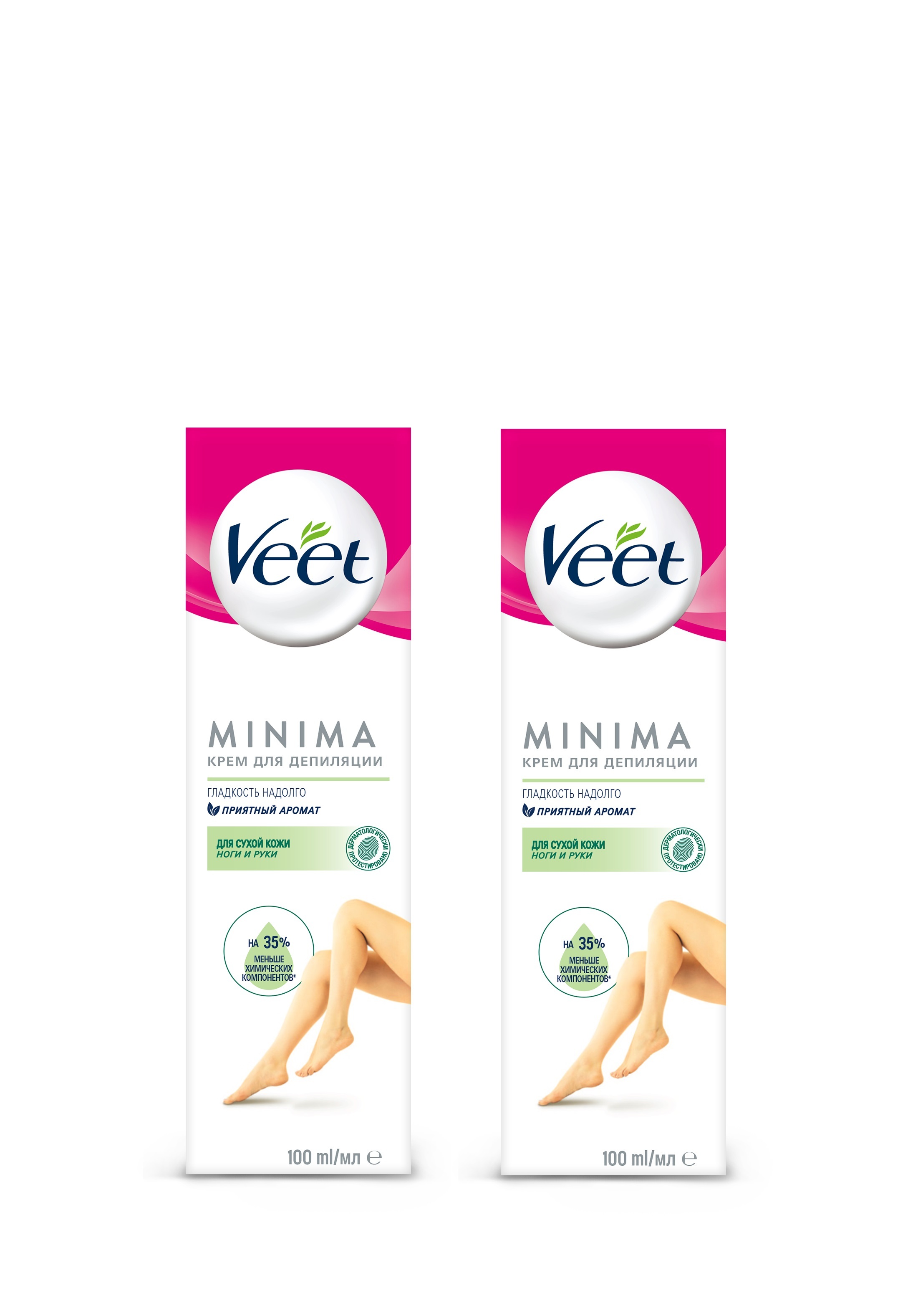 фото Набор крем для депиляции veet minima для сухой кожи 100 мл х 2 шт.