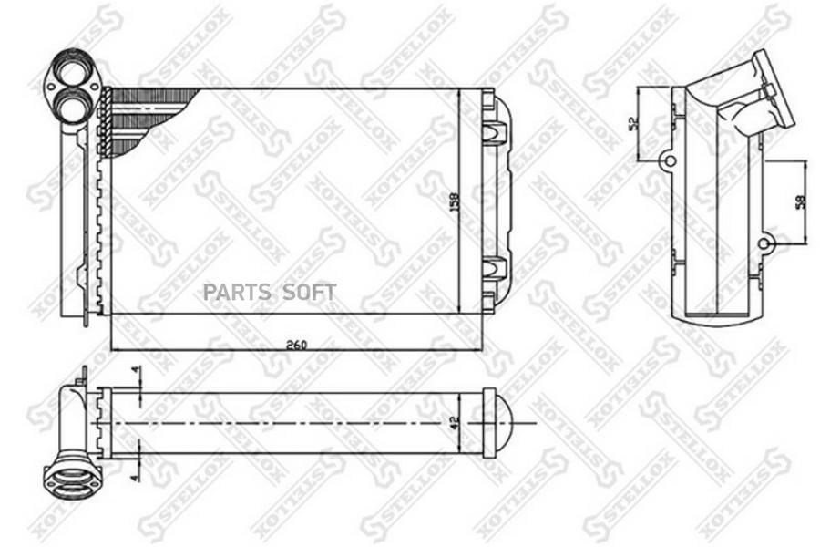 

STELLOX Радиатор печки STELLOX 1035075sx