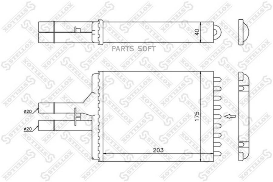 

STELLOX Радиатор печки STELLOX 1035076sx