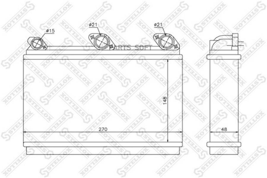 

STELLOX Радиатор печки STELLOX 1035080sx