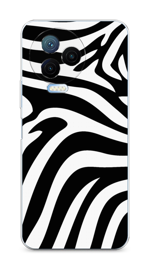 

Чехол на Infinix Note 12 Pro 4G/Note 12 2023 "Полоски зебры", Черный;белый;бежевый, 3102250-1