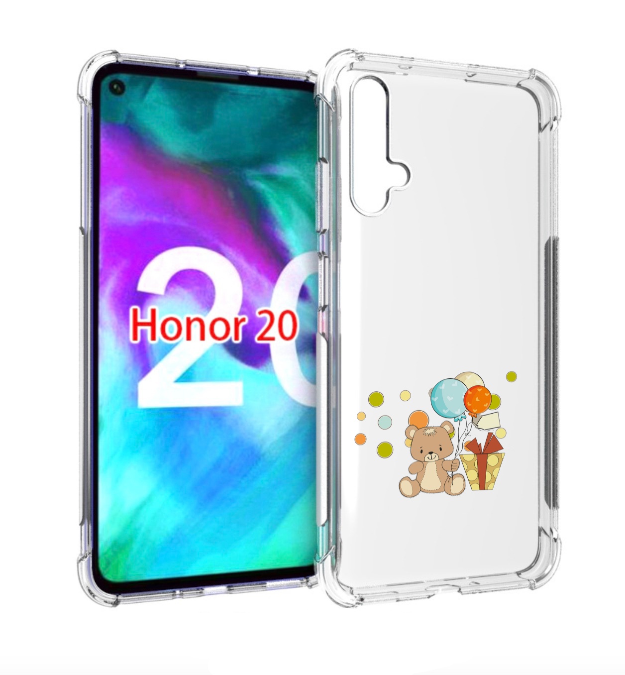 

Чехол бампер MyPads медвеженок с подарком для Honor 20., Прозрачный, Tocco