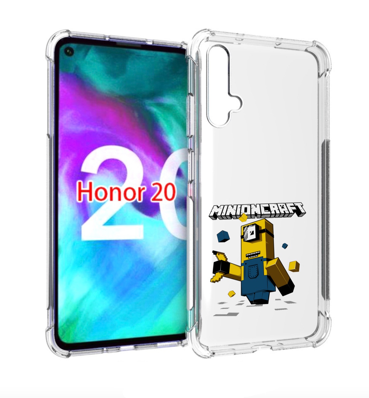 

Чехол бампер MyPads миньон для Honor 20., Прозрачный, Tocco