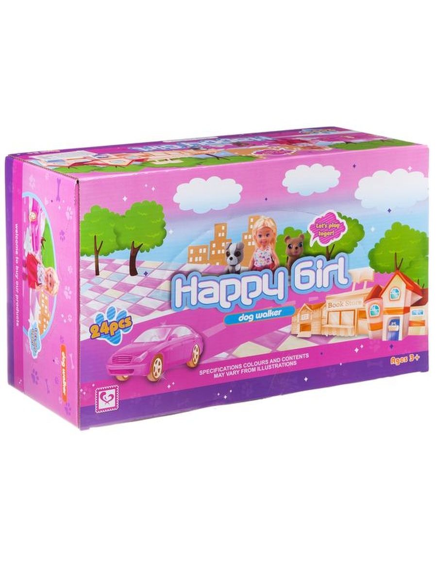 Shenzhen toys Набор куколок happy girl с собачкой 24 штуки Shenzhen toys Д78539