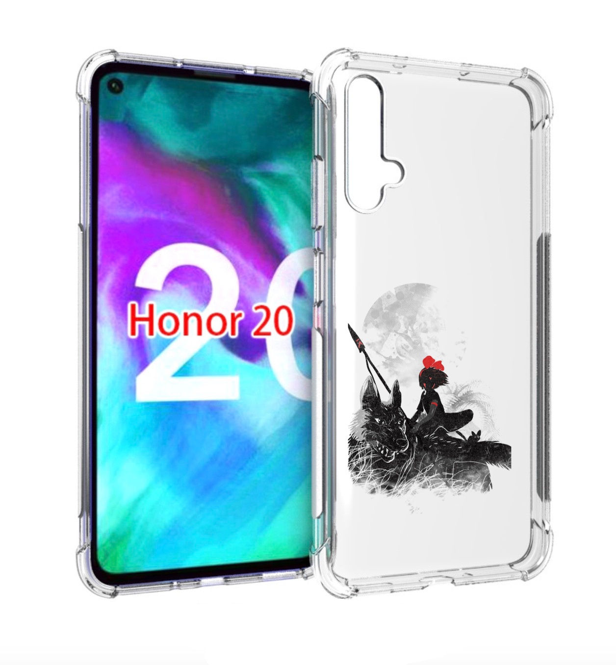 

Чехол бампер MyPads мононоке для Honor 20., Прозрачный, Tocco