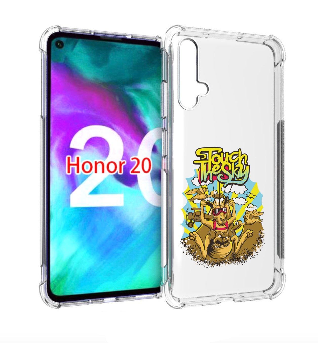 

Чехол бампер MyPads нарисованное кенгуру комикс для Huawei Honor, Прозрачный, Tocco