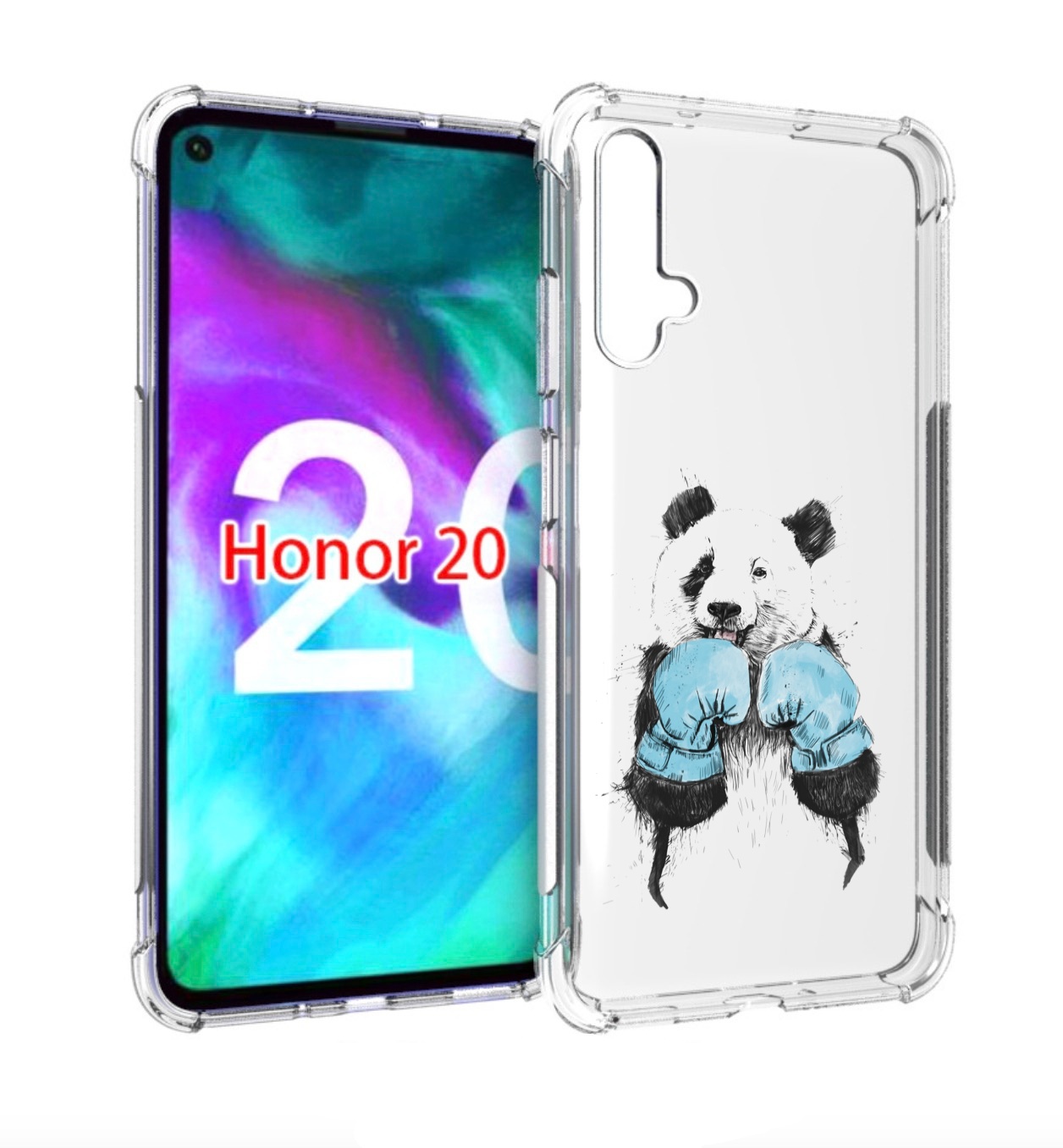

Чехол бампер MyPads панда боксер для Honor 20., Прозрачный, Tocco