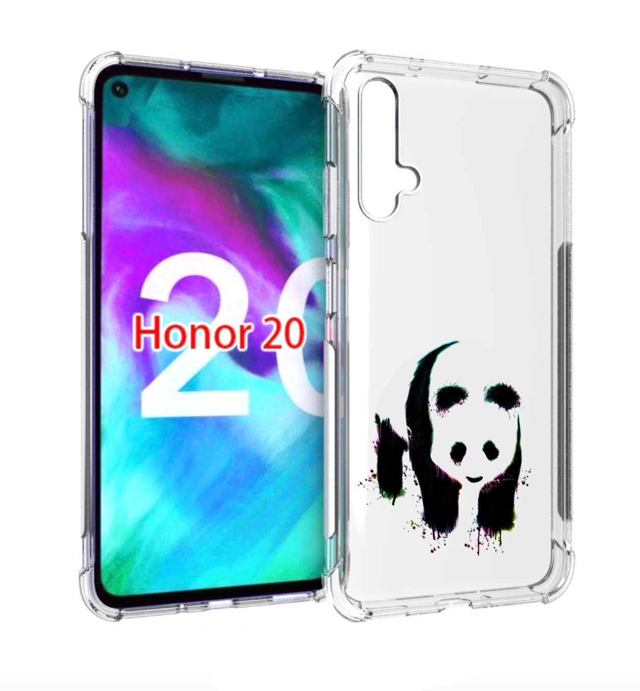 

Чехол бампер MyPads панда в акварели для Honor 20., Прозрачный, Tocco