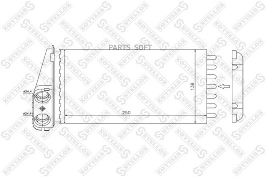 

STELLOX Радиатор печки STELLOX 1035096sx