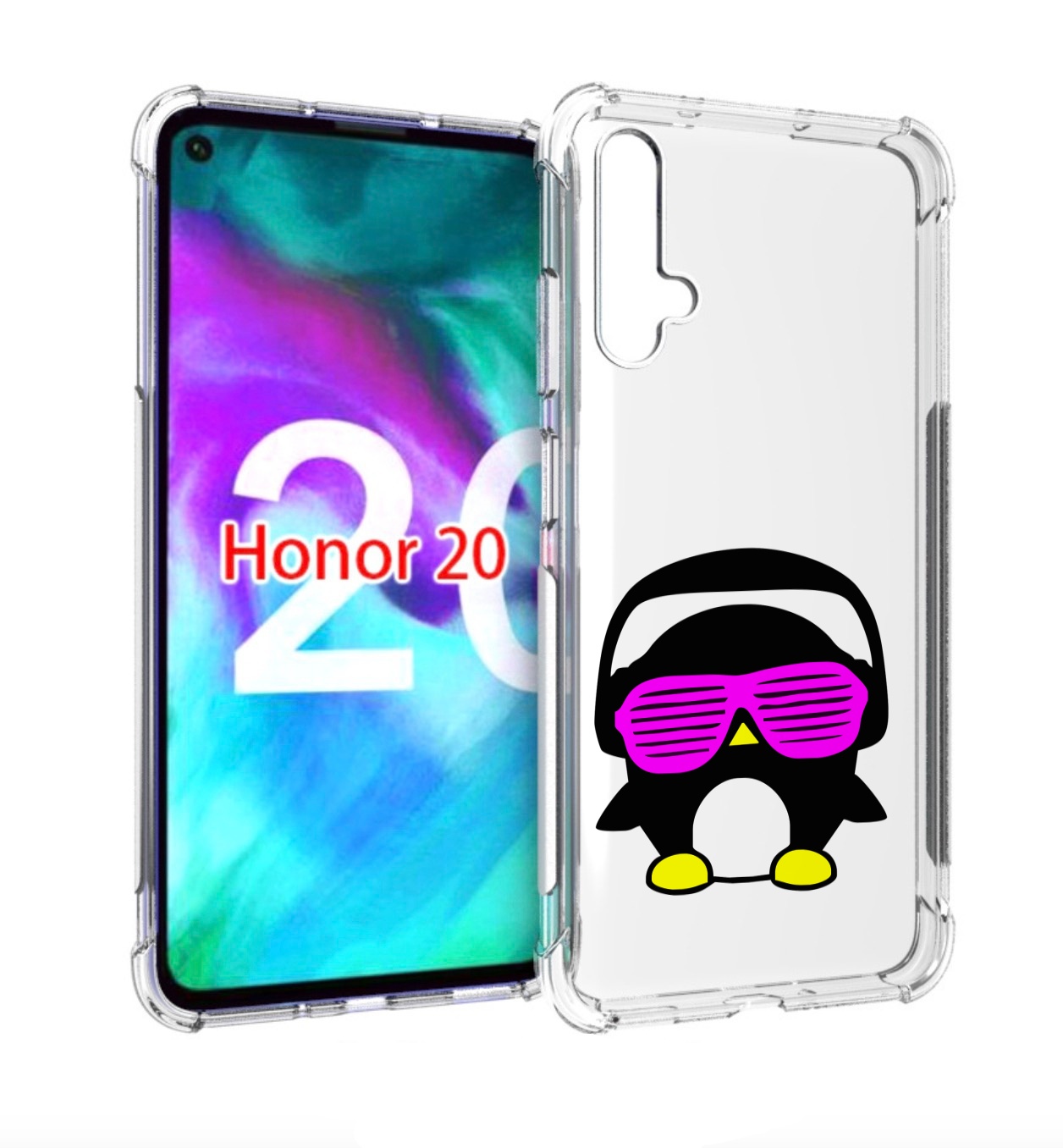 

Чехол бампер MyPads пингвин для Honor 20., Прозрачный, Tocco