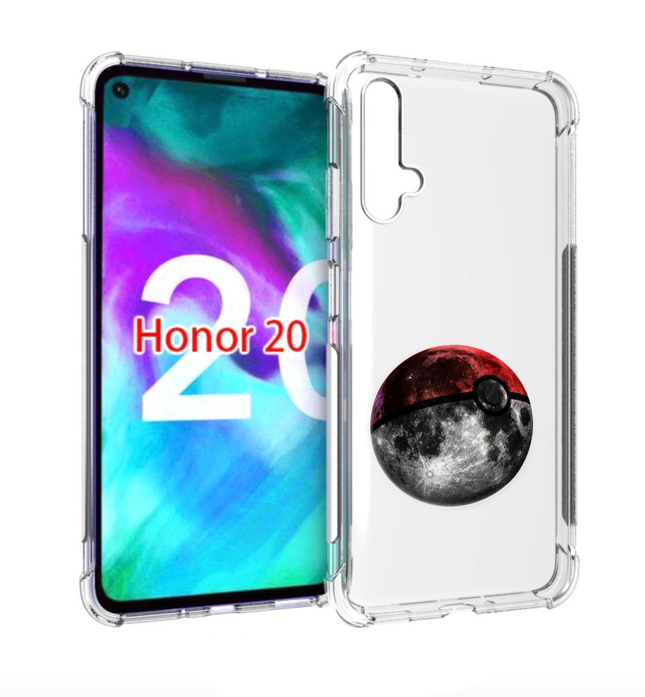 

Чехол бампер MyPads планета покебол для Honor 20., Прозрачный, Tocco