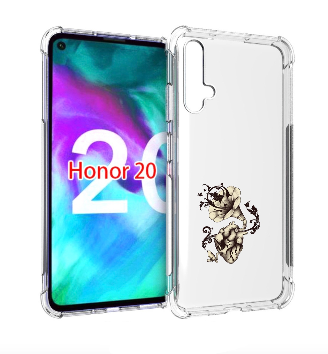 

Чехол бампер MyPads Граммофон для Honor 20., Прозрачный, Tocco