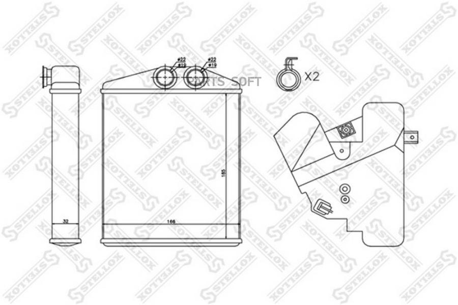 STELLOX Радиатор печки STELLOX 1035122sx