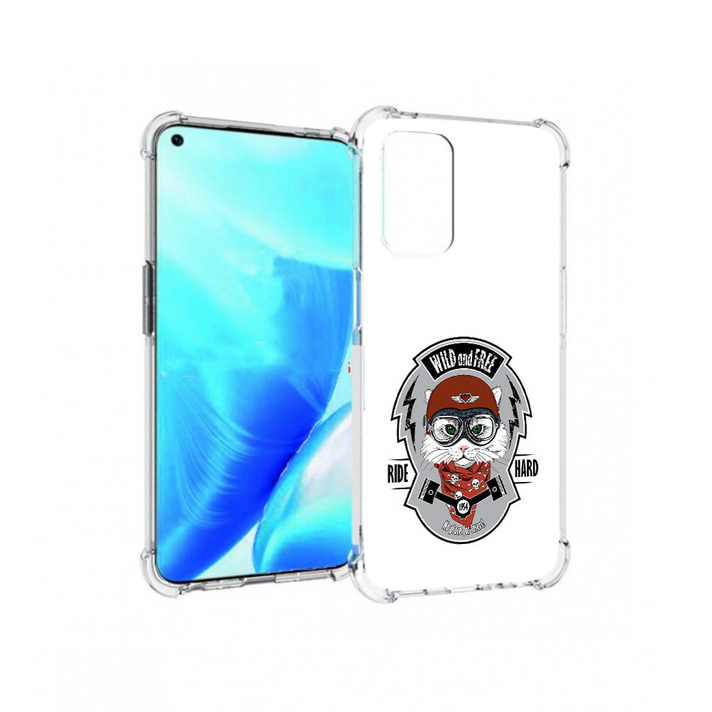 Чехол MyPads Tocco для OnePlus Nord N200 5G кошка в шлеме (PT227046.132.404)